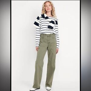 Old Navy High-Waisted Sky-Hi Wide-Leg Jeans Size 10